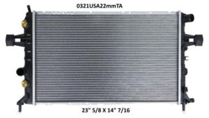 Radiador Automotriz GM Astra Zafira T/A 98-05 26mm Tubo Soldado