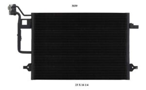 CONDENSADOR DE AIRE VW PASSAT 01-05 L4 1.8, 2.0/V6 2.5, 2.8 LTS AUT/STD S/SECADOR 23 1/3X16X16MM ALUM SOLD