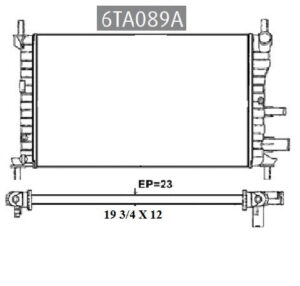 Radiador Automotriz Fiesta 96-99 34mm Aluminio M