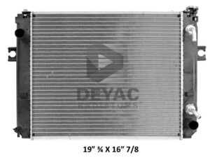 Radiador Montacargas Toyota 7FGU25 7FGU30 7FGU32 19 3/4 x 16 1/2 x 1 7/8 Panal Agricola Con Soporte