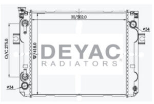 Radiador Montacargas Nissan Yale Hyster 19 3/4 x 16 7/16 Panal Agricola