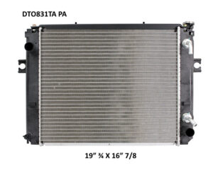 Radiador Montacargas Toyota 7FGU25 7FGU30 7FGU32 19 3/4 x 16 1/2 x 1 7/8 x 34mm Con soporte